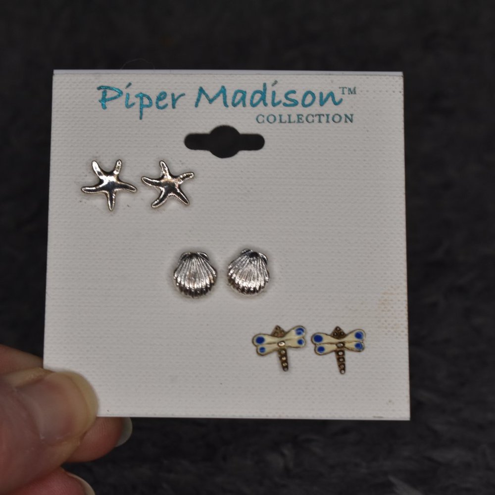 🔥 3/$15 Piper Madison Three Stud Earring Set